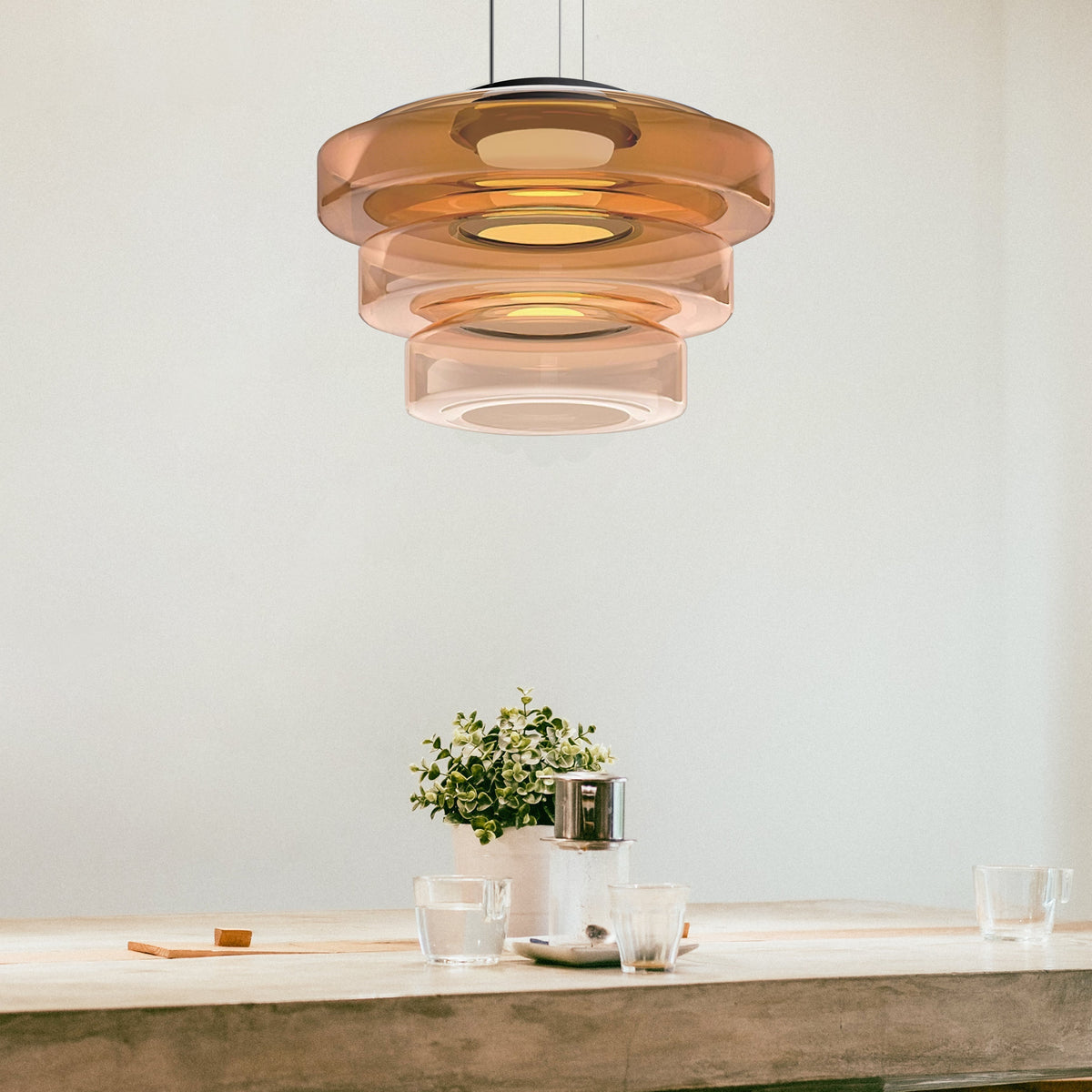Bauhaus Glass Pendant Light