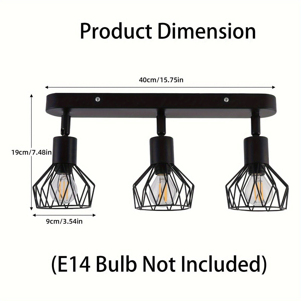 Vintage 3-Light Ceiling Spotlight