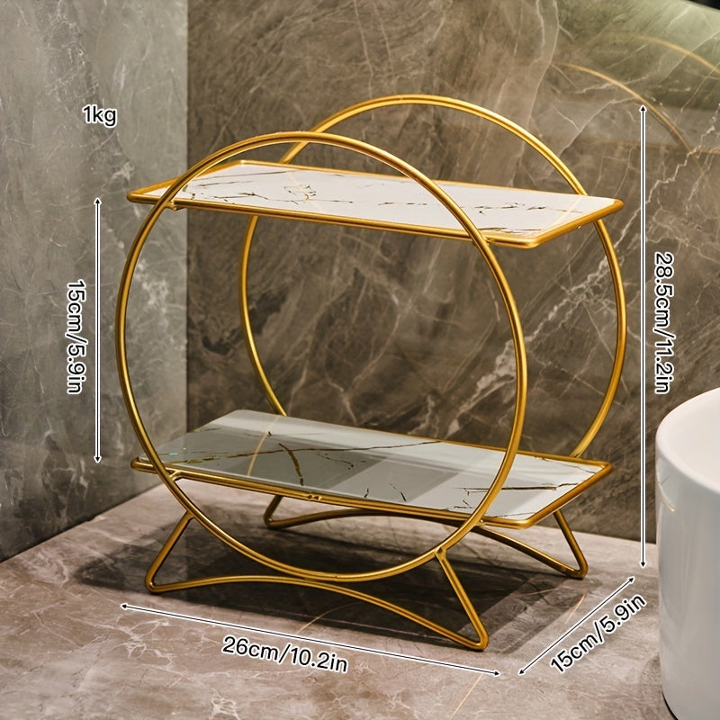 Double-Tiered Bathroom Organiser with Cat Ear
