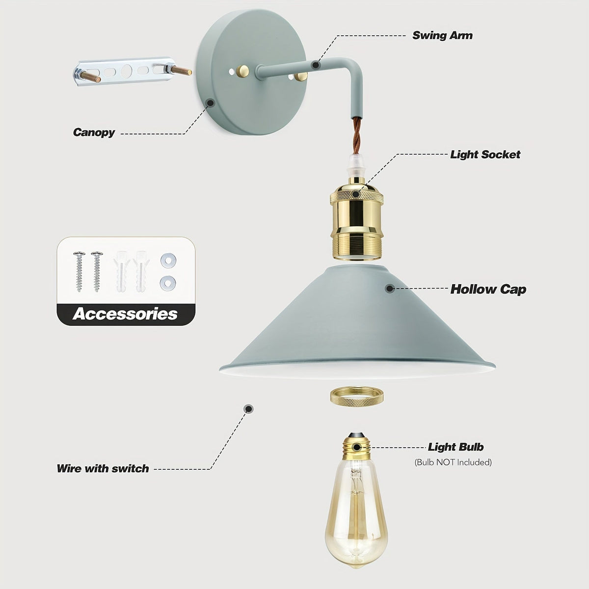 Modern Metal Wall Sconce