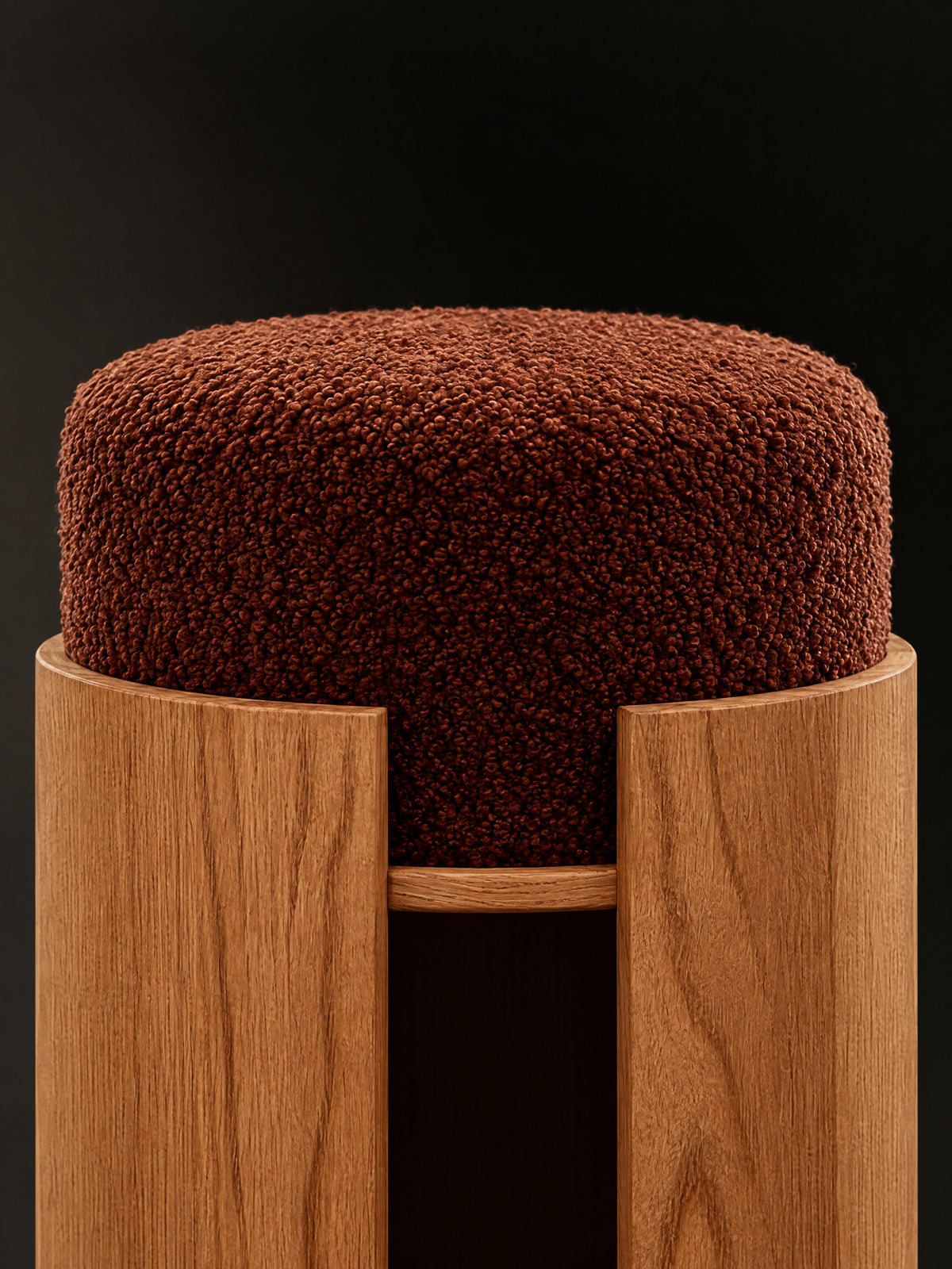 Bola Round Wood Stool