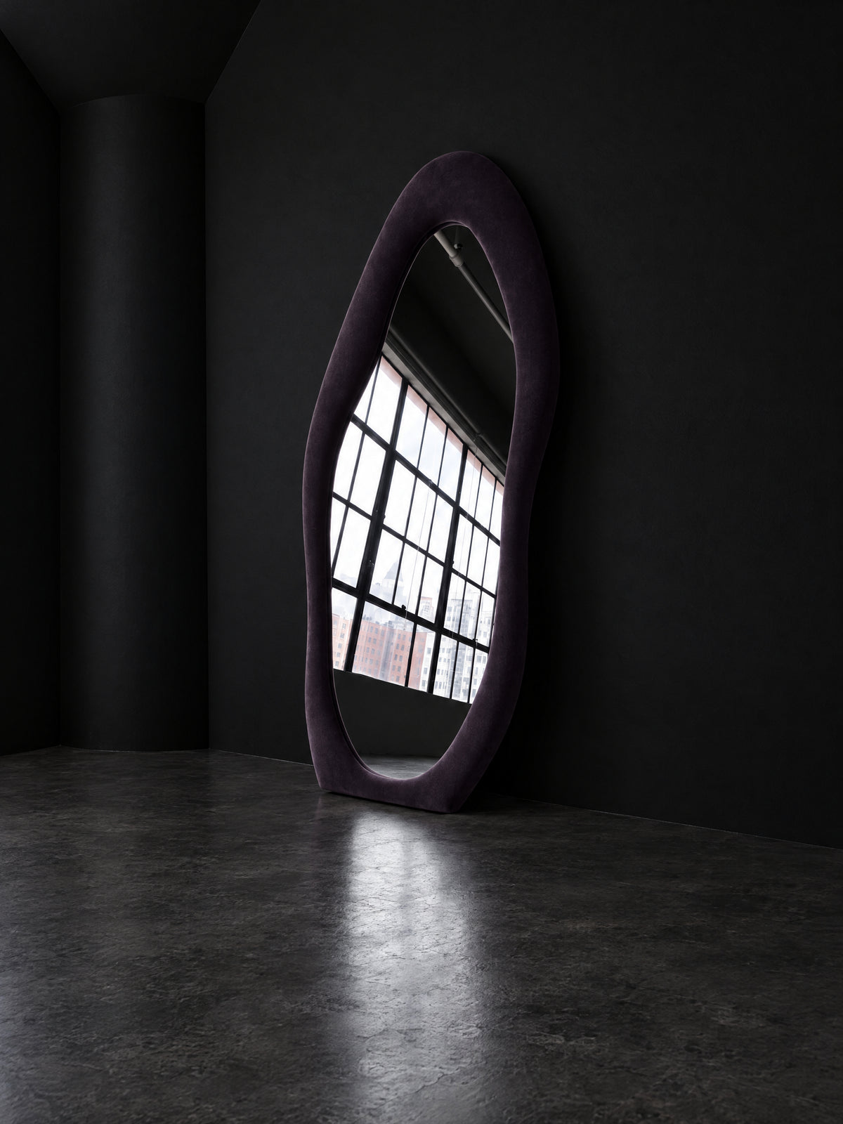 Onda Flannel Floor Mirror