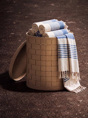 Cesto Woven Leather Hamper