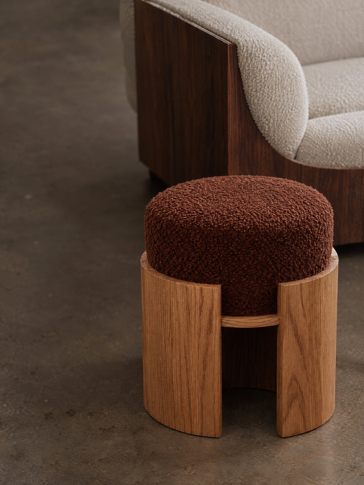 Bola Round Wood Stool