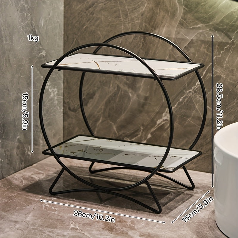 Double-Tiered Bathroom Organiser with Cat Ear