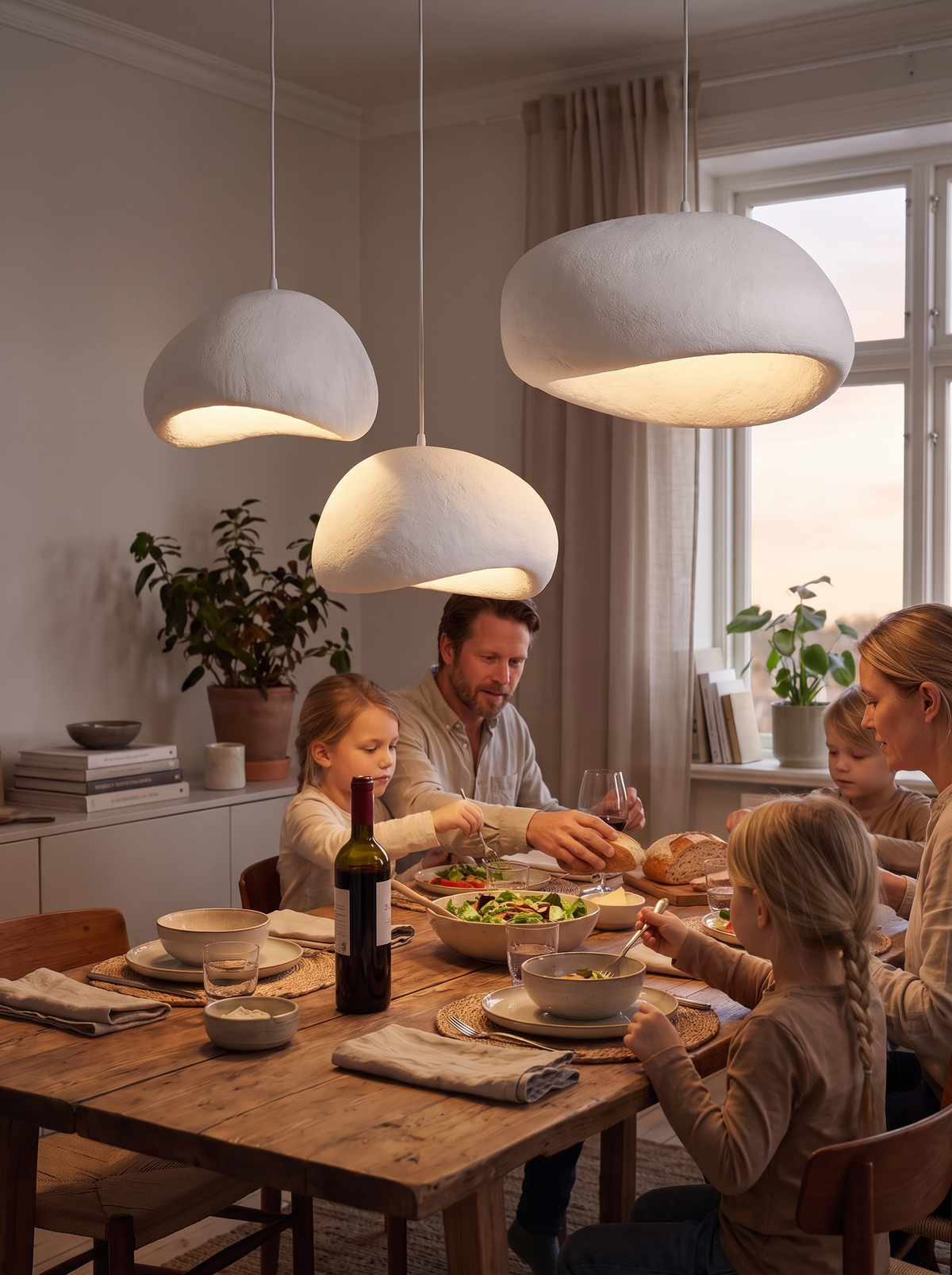 Zenith Glow Chandelier lighting a room