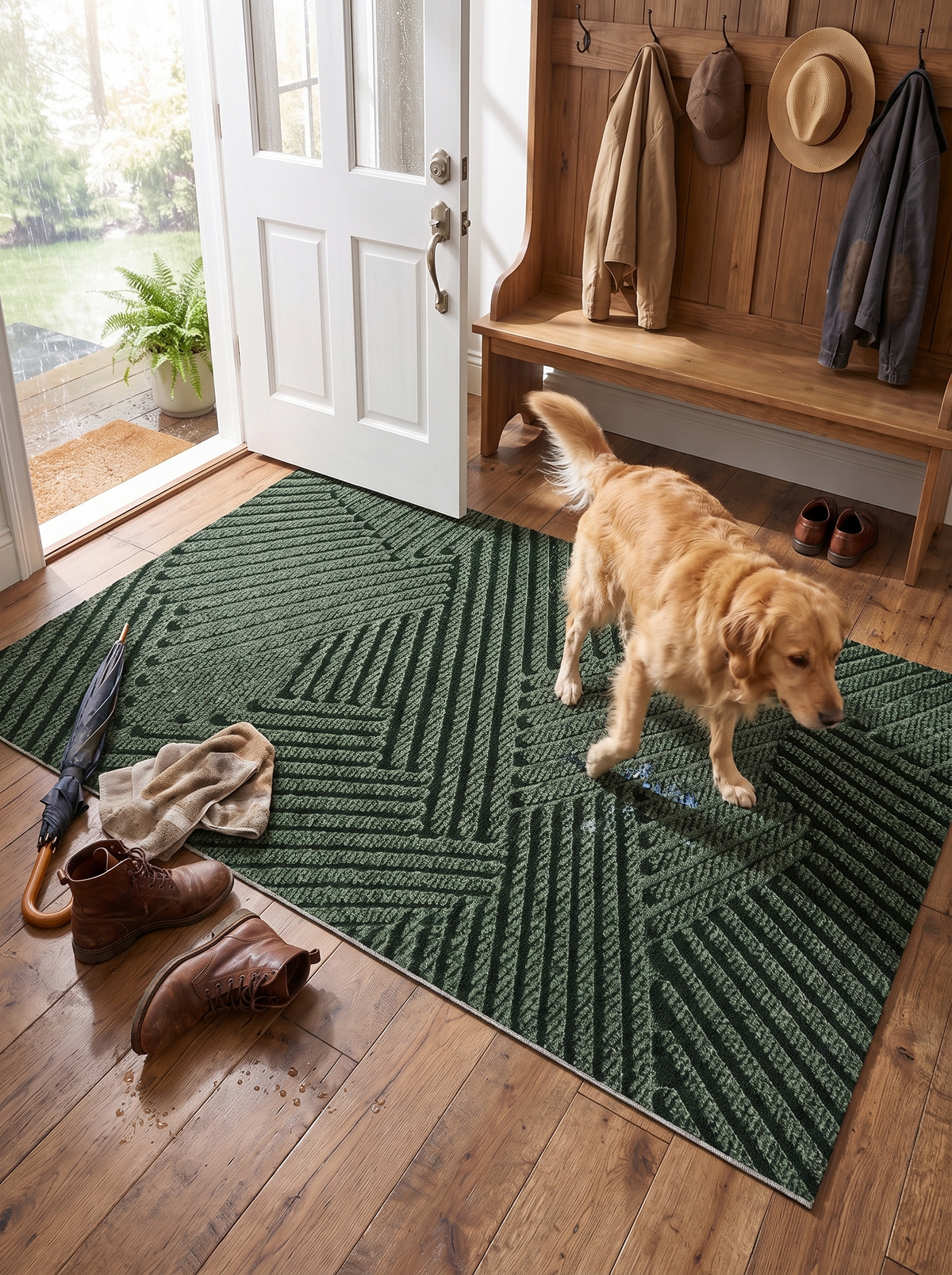 Durable Non-Slip Door Mat outdoors