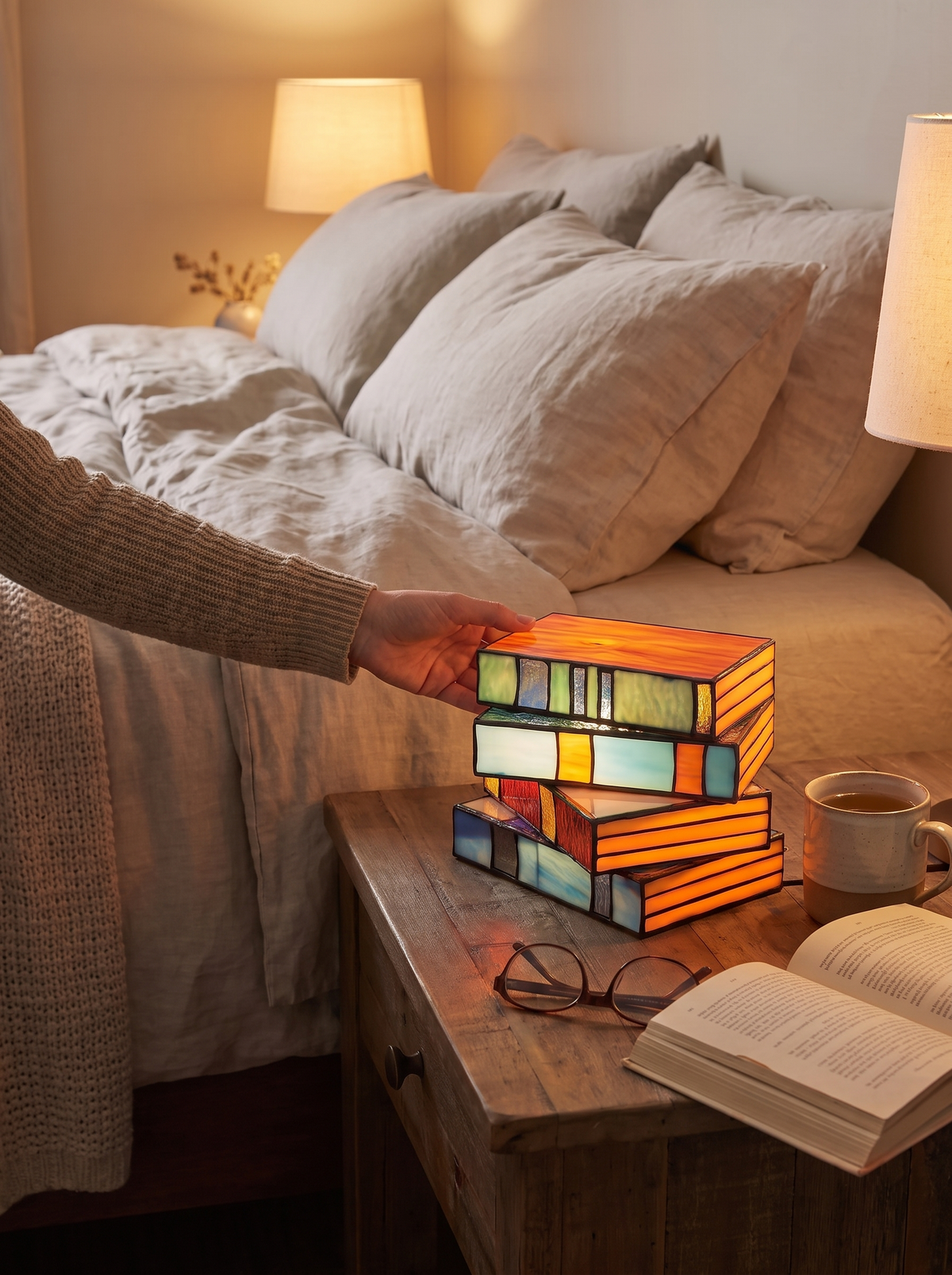 Stained Glass Book Lamp as a gift