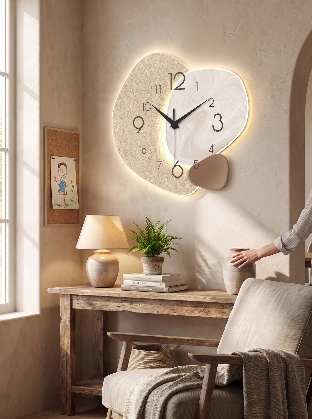 TempoStone Wall Clock minimal face