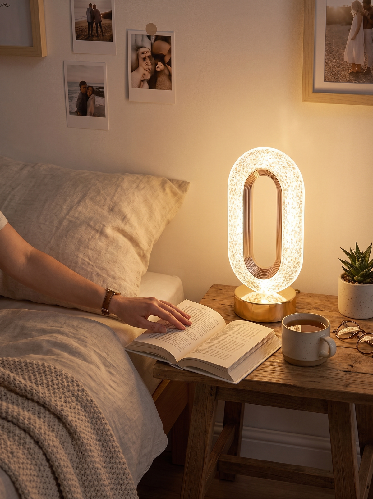 Stellora LED Night Light acrylic and metal detail