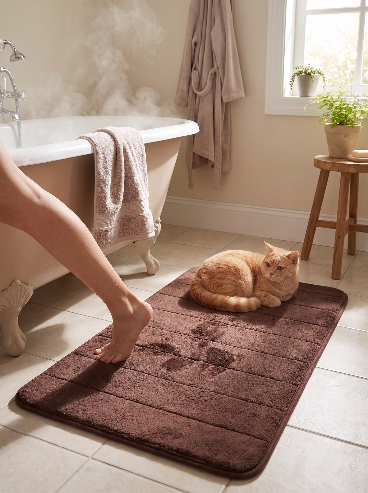 UltraSoft Absorbent Bath Mat underfoot