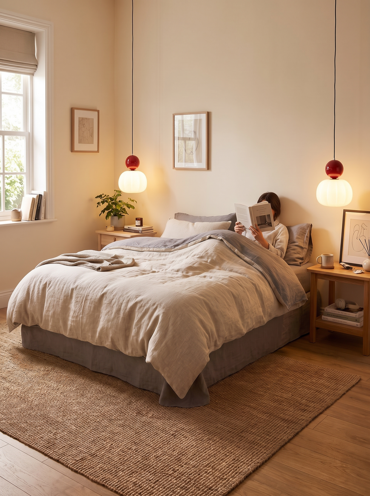 Nordic Pumpkin Pendant Light warm glow