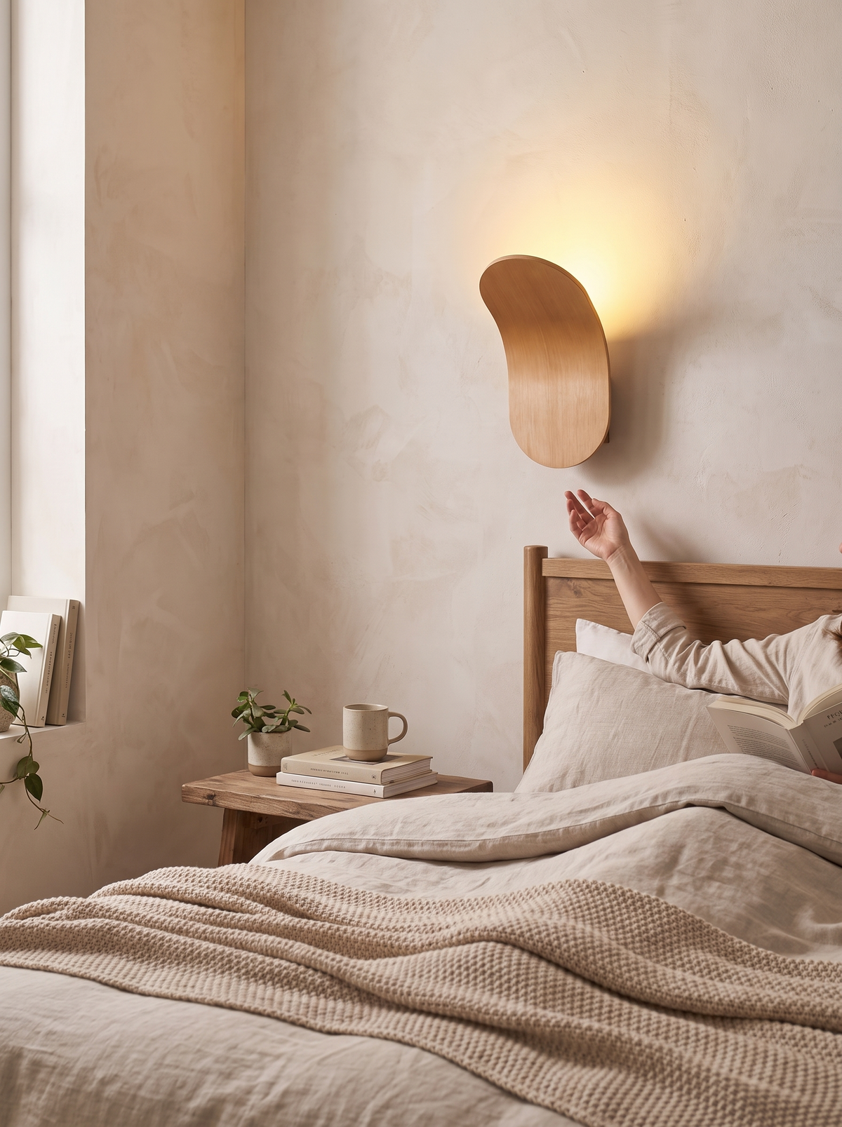 Modern Nordic Wall Lamp beside a bed