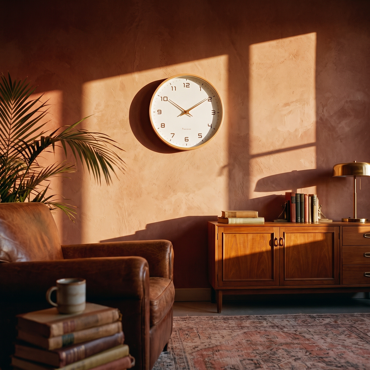 Nordic Wall Clock in a lived-in interior