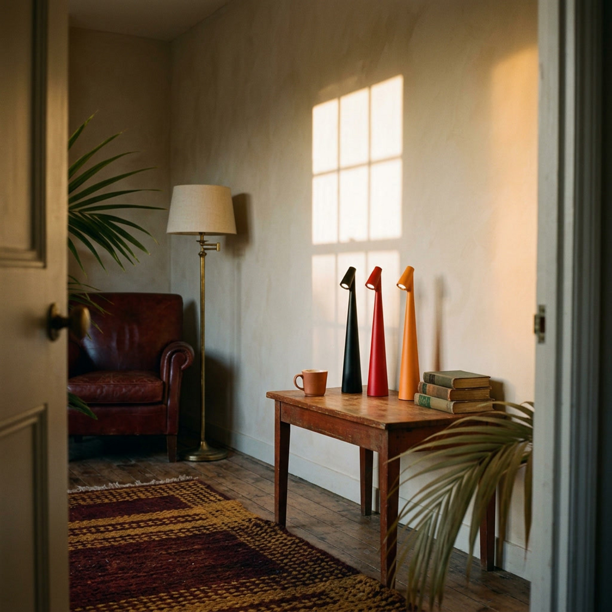 Glowora Table Lamp in a lived-in interior