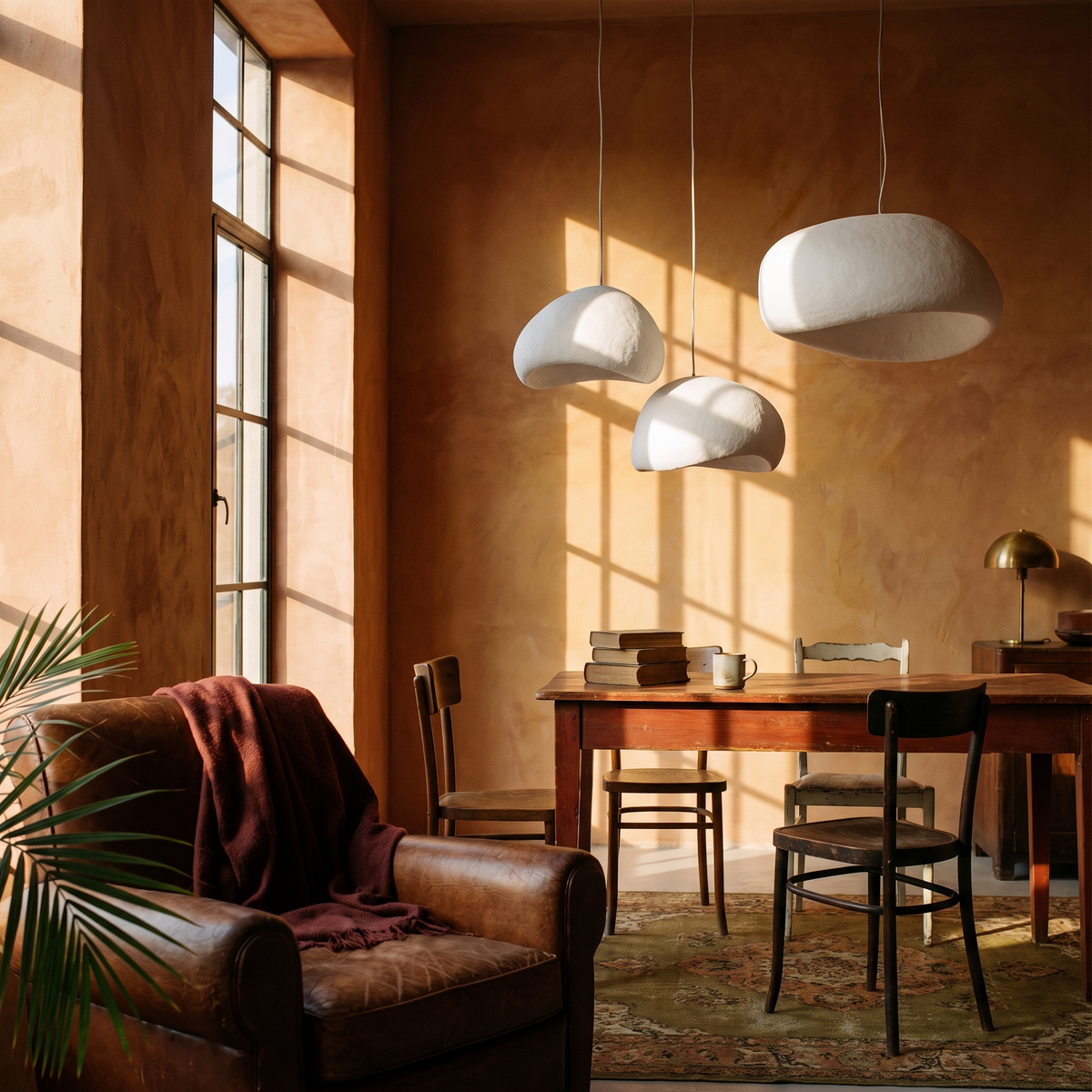 Zenith Glow Chandelier in a lived-in interior