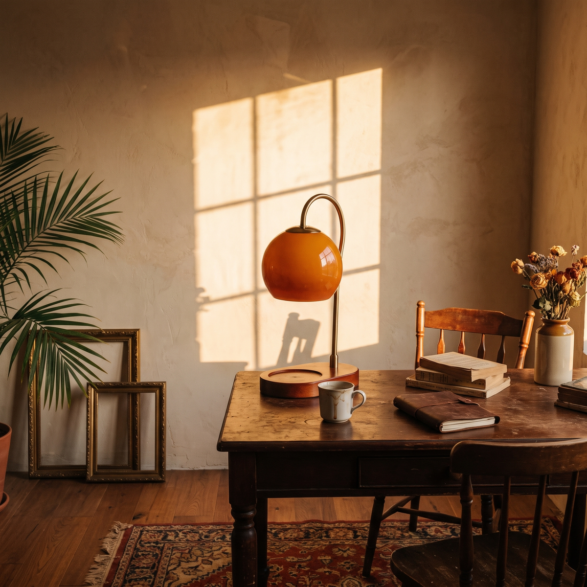 Table Lamp Candle Warmer in a lived-in interior