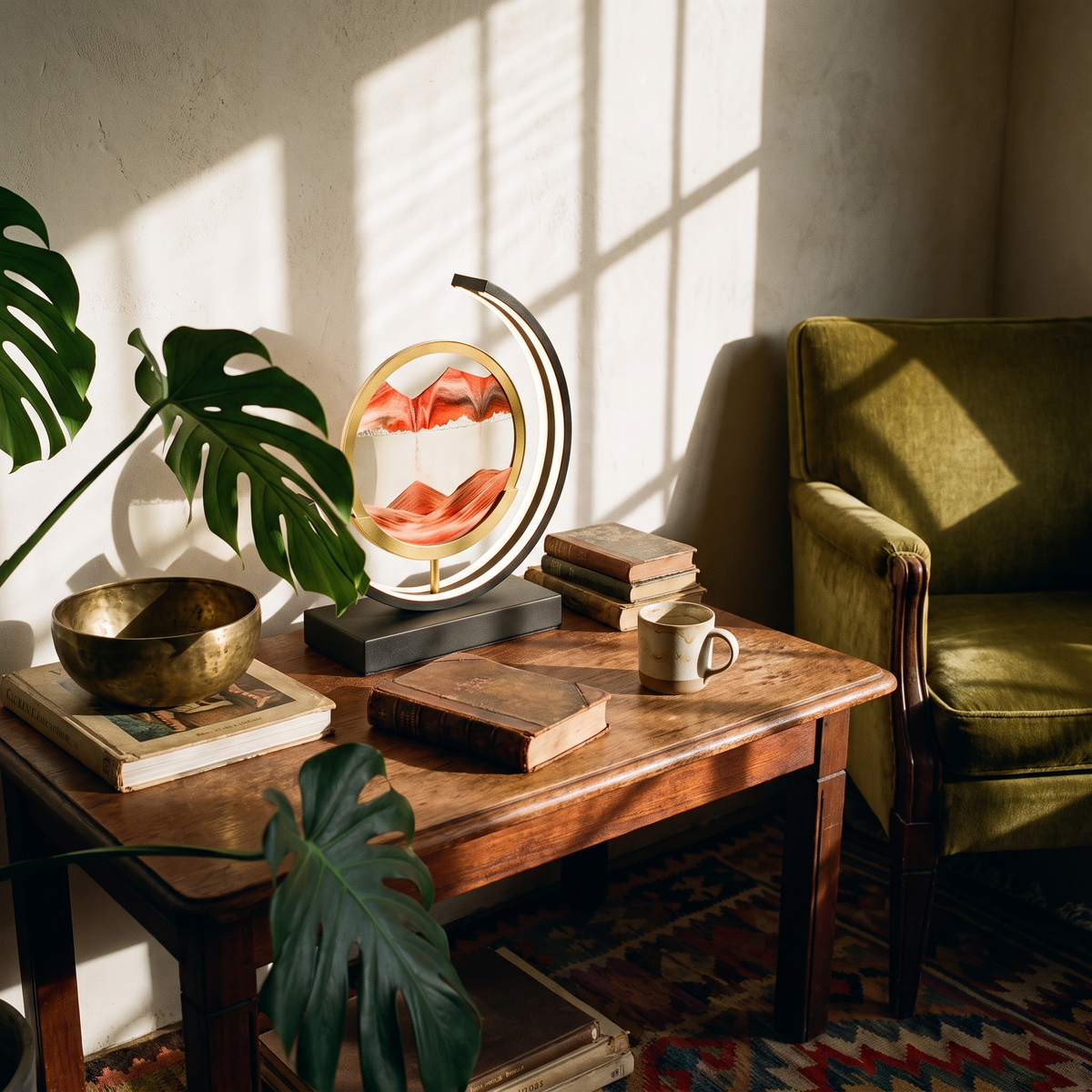 Sandlight in a lived-in interior