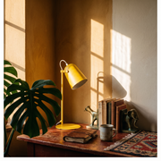 Nordic Metal LED Desk Lamp in a lived-in interior