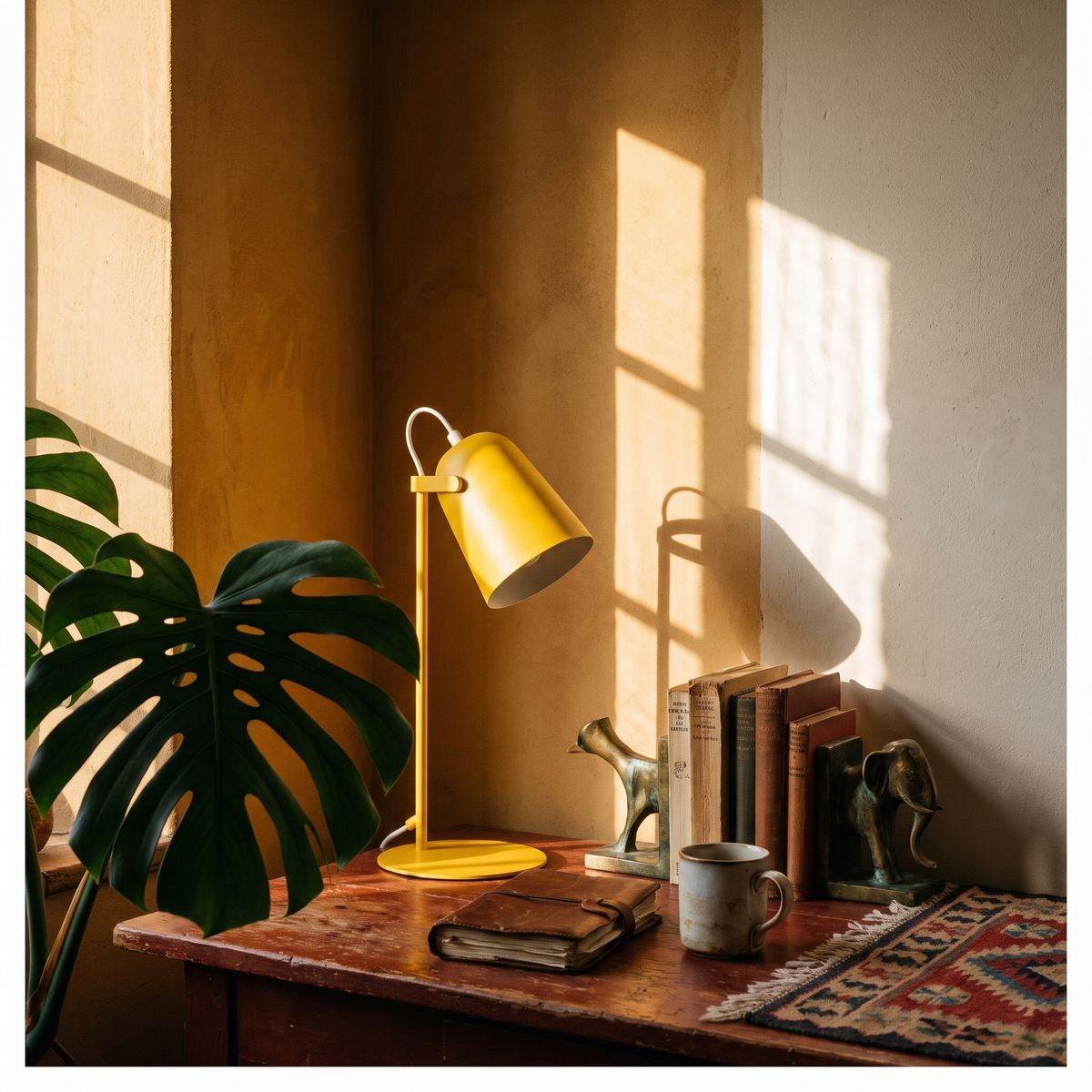 Nordic Metal LED Desk Lamp in a lived-in interior