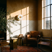 Nordic Vintage Glass Wall Sconce in a lived-in interior