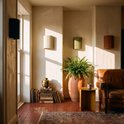 Nordic Modern Resin Wall Lamp in a lived-in interior