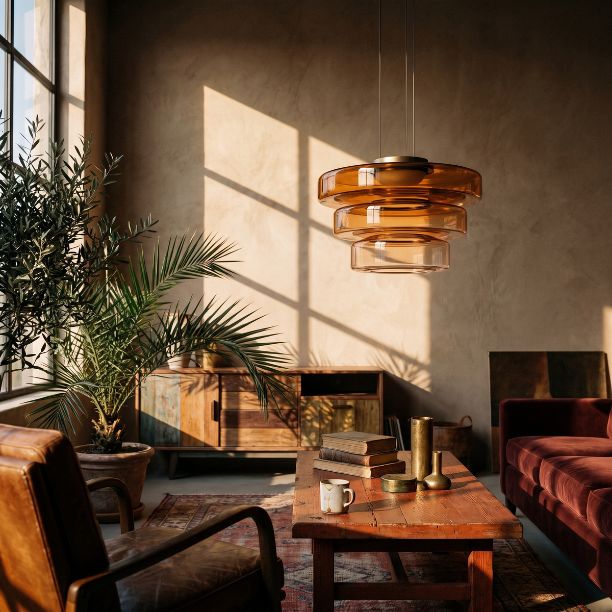 Glass Pendant Lamp in a lived-in interior