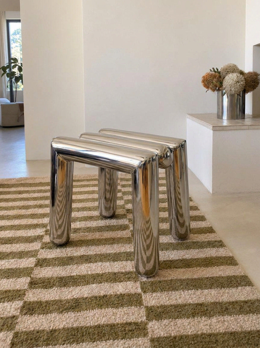 Kade Chrome Tube Stool — chrome tube stool