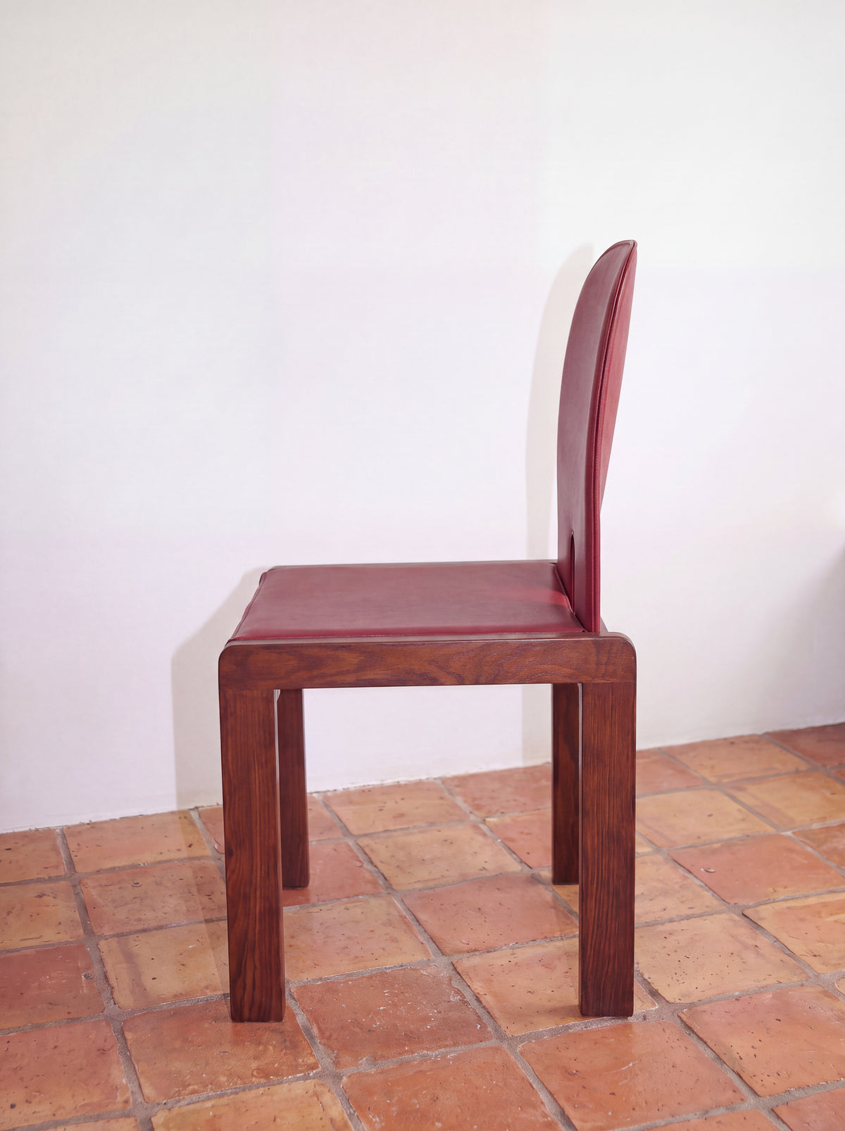 Ravel Leather Dining Chair — leather dining chair, alternate angle
